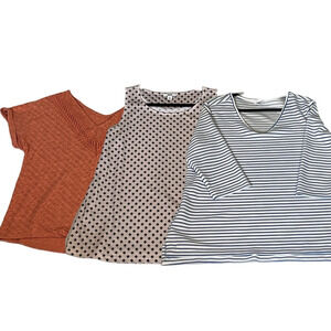 Lot Of 3 Womens SZ XL Croft Barrow Absolutely Famous Coral Bay Casual Summer